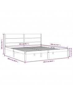Giroletto Bianco in Legno Massello di Pino 200x200 cm