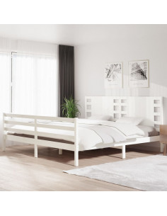 Giroletto Bianco in Legno Massello di Pino 200x200 cm