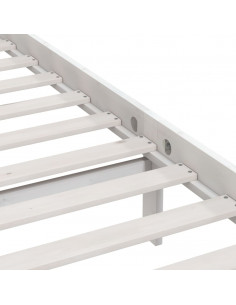 Giroletto Bianco in Legno Massello di Pino 90x190 cm Single