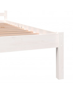 Giroletto Bianco in Legno Massello di Pino 90x190 cm Single