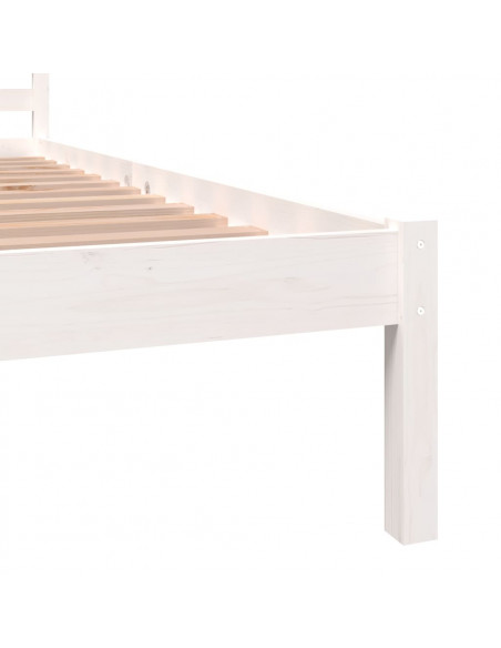 Giroletto Bianco in Legno Massello di Pino 90x190 cm Single