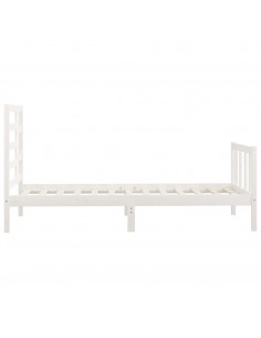 Giroletto Bianco in Legno Massello di Pino 90x200 cm