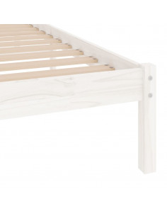 Giroletto Bianco in Legno Massello di Pino 90x200 cm