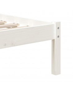 Giroletto Bianco in Legno Massello di Pino 90x200 cm