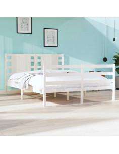 Giroletto Bianco Legno Massello di Pino 120x190cm Small Double