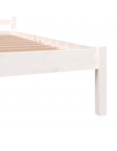 Giroletto Bianco Legno Massello di Pino 120x190cm Small Double