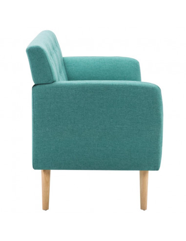 Divano a 3 Posti Rivestito in Tessuto 172x70x82 cm Verde