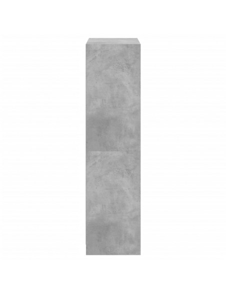 Credenza con Ante Grigio Cemento 68x37x142 cm Legno Multistrato