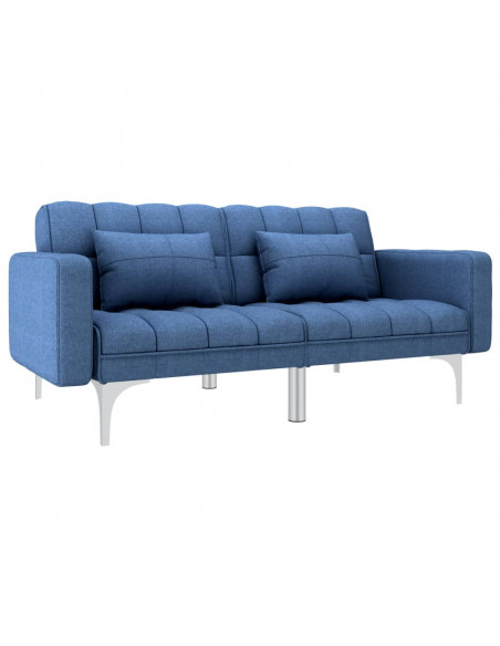 Divano Letto Blu in Tessuto