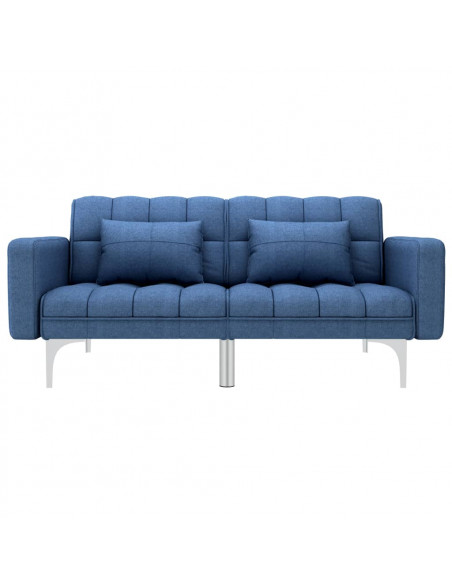 Divano Letto Blu in Tessuto