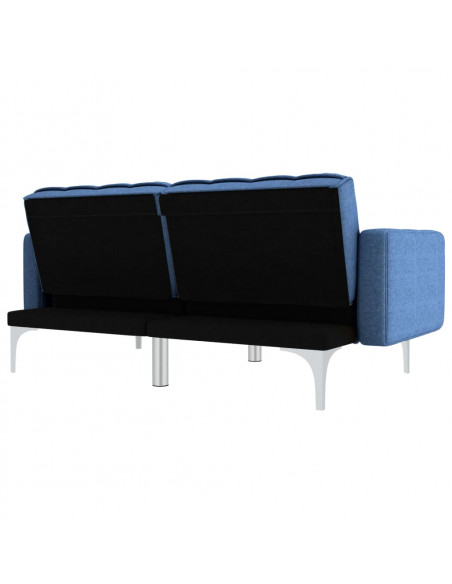 Divano Letto Blu in Tessuto