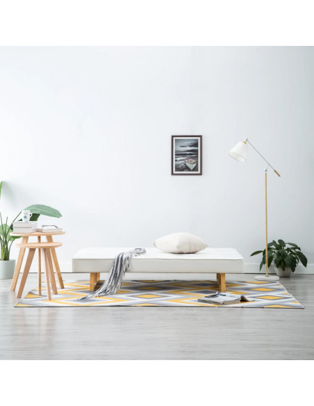 Divano Letto in Finta Pelle Bianco