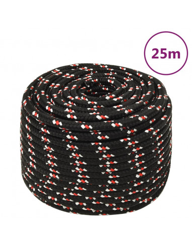 Corda Nautica Nera 12 mm 25 m in Polipropilene