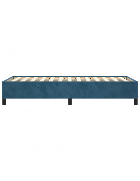 Giroletto senza Materasso Blu Scuro 80x200 cm in Velluto