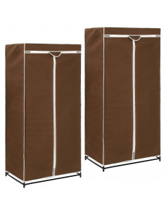 Armadio 2 pz Marrone 75x50x160 cm 2