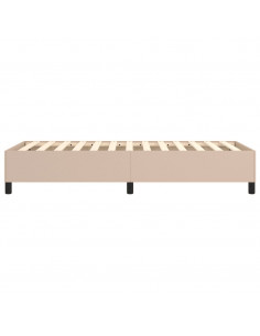Struttura Letto a Rete a Molle Cappuccino 80x200 cm in Similpelle