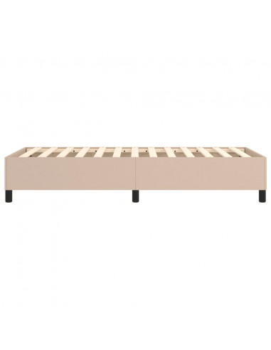 Struttura Letto a Rete a Molle Cappuccino 80x200 cm in Similpelle