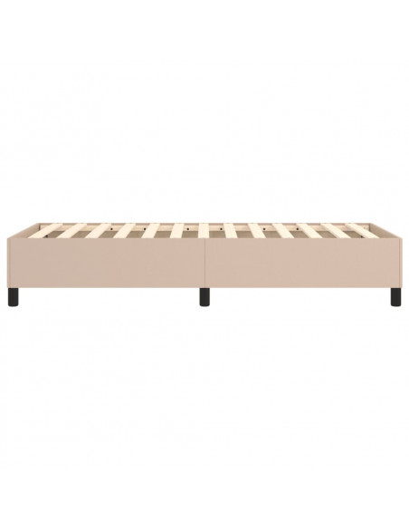 Struttura Letto a Rete a Molle Cappuccino 80x200 cm in Similpelle