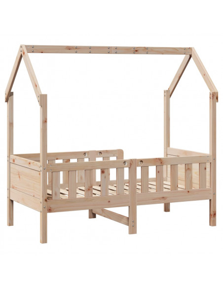 Giroletto Casetta per Bambini 80x160 cm Legno Massello di Pino