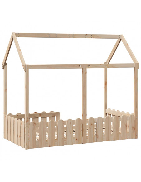 Giroletto Casetta per Bambini 80x160 cm Legno Massello di Pino