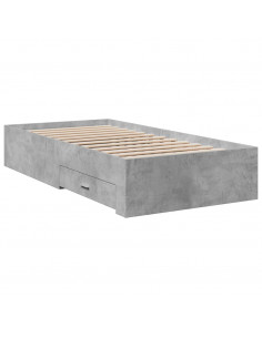 Giroletto Cassetti Grigio Cemento 100x200 cm Legno Multistrato