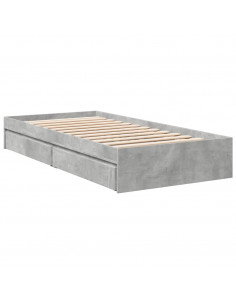 Giroletto Cassetti Grigio Cemento 100x200 cm Legno Multistrato