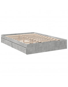 Giroletto Cassetti Grigio Cemento 120x200 cm Legno Multistrato