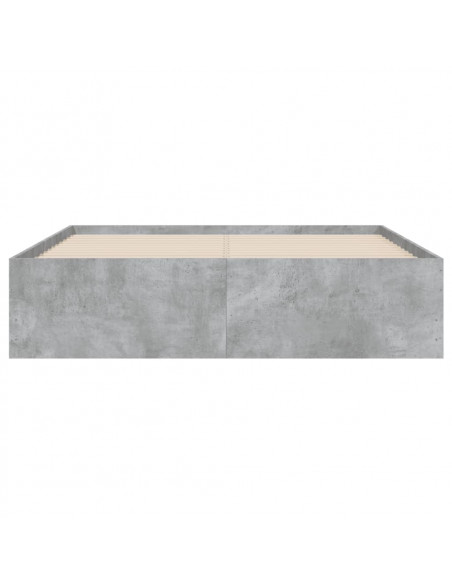 Giroletto Cassetti Grigio Cemento 135x190 cm Legno Multistrato