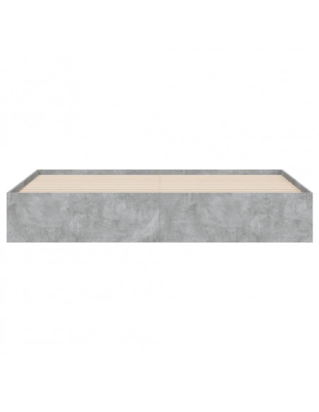 Giroletto Cassetti Grigio Cemento 160x200 cm Legno Multistrato