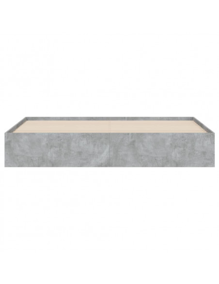 Giroletto Cassetti Grigio Cemento 180x200 cm Legno Multistrato