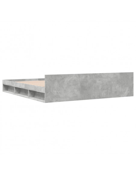 Giroletto Cassetti Grigio Cemento 180x200 cm Legno Multistrato