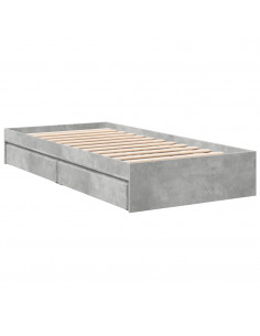 Giroletto Cassetti Grigio Cemento 75x190 cm Legno Multistrato