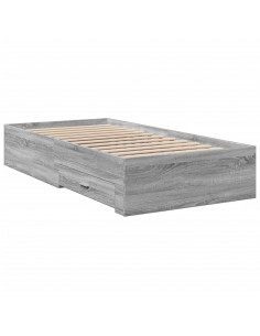 Giroletto Cassetti Grigio Sonoma 100x200 cm Legno Multistrato