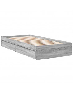 Giroletto Cassetti Grigio Sonoma 100x200 cm Legno Multistrato