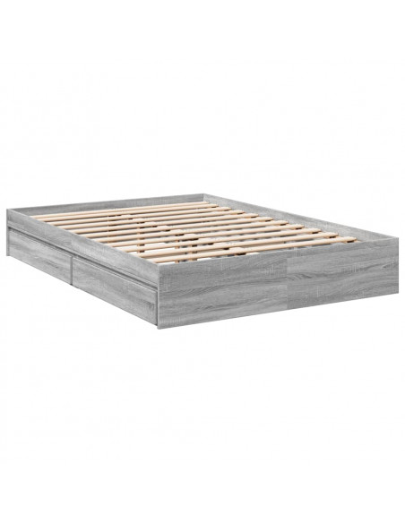 Giroletto Cassetti Grigio Sonoma 120x190 cm Legno Multistrato