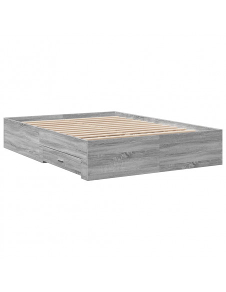 Giroletto Cassetti Grigio Sonoma 120x200 cm Legno Multistrato