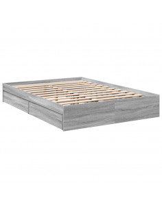 Giroletto Cassetti Grigio Sonoma 120x200 cm Legno Multistrato