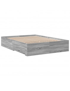 Giroletto Cassetti Grigio Sonoma 135x190 cm Legno Multistrato