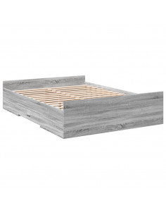 Giroletto Cassetti Grigio Sonoma 135x190 cm Legno Multistrato