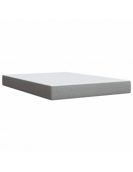 Giroletto a Molle con Materasso Grigio Chiaro 160x200cm Tessuto