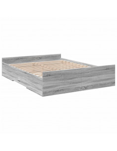 Giroletto Cassetti Grigio Sonoma 150x200 cm Legno Multistrato
