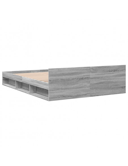 Giroletto Cassetti Grigio Sonoma 150x200 cm Legno Multistrato