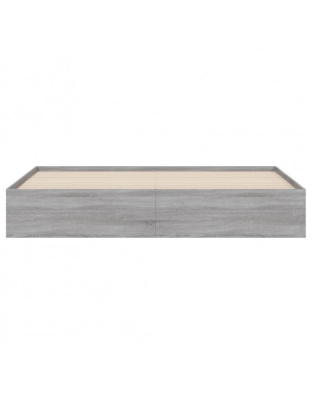 Giroletto Cassetti Grigio Sonoma 160x200 cm Legno Multistrato