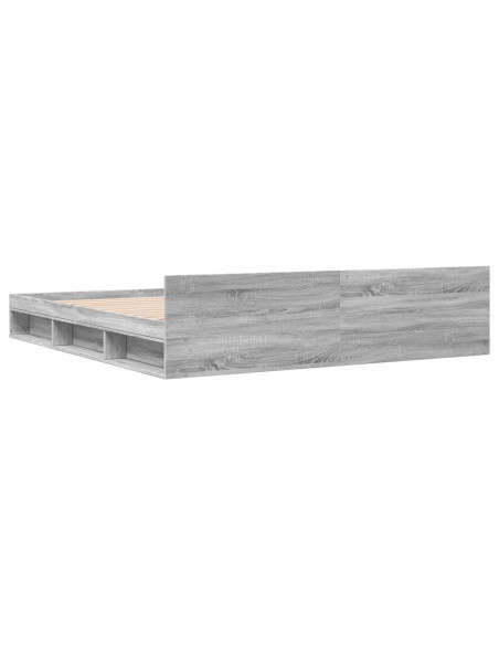 Giroletto Cassetti Grigio Sonoma 180x200 cm Legno Multistrato