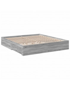 Giroletto Cassetti Grigio Sonoma 200x200 cm Legno Multistrato