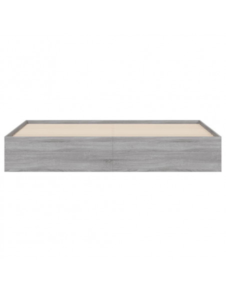 Giroletto Cassetti Grigio Sonoma 200x200 cm Legno Multistrato