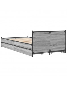 Giroletto Cassetti Grigio Sonoma 75x190 cm Legno Multistrato