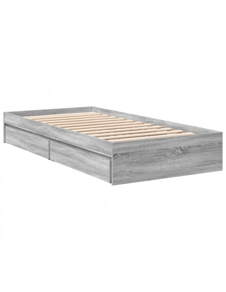 Giroletto Cassetti Grigio Sonoma 75x190 cm Legno Multistrato