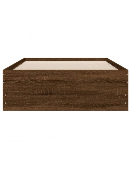 Giroletto Cassetti Rovere Marrone 100x200 cm Legno Multistrato