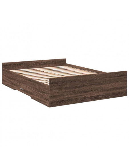 Giroletto Cassetti Rovere Marrone 120x200 cm Legno Multistrato